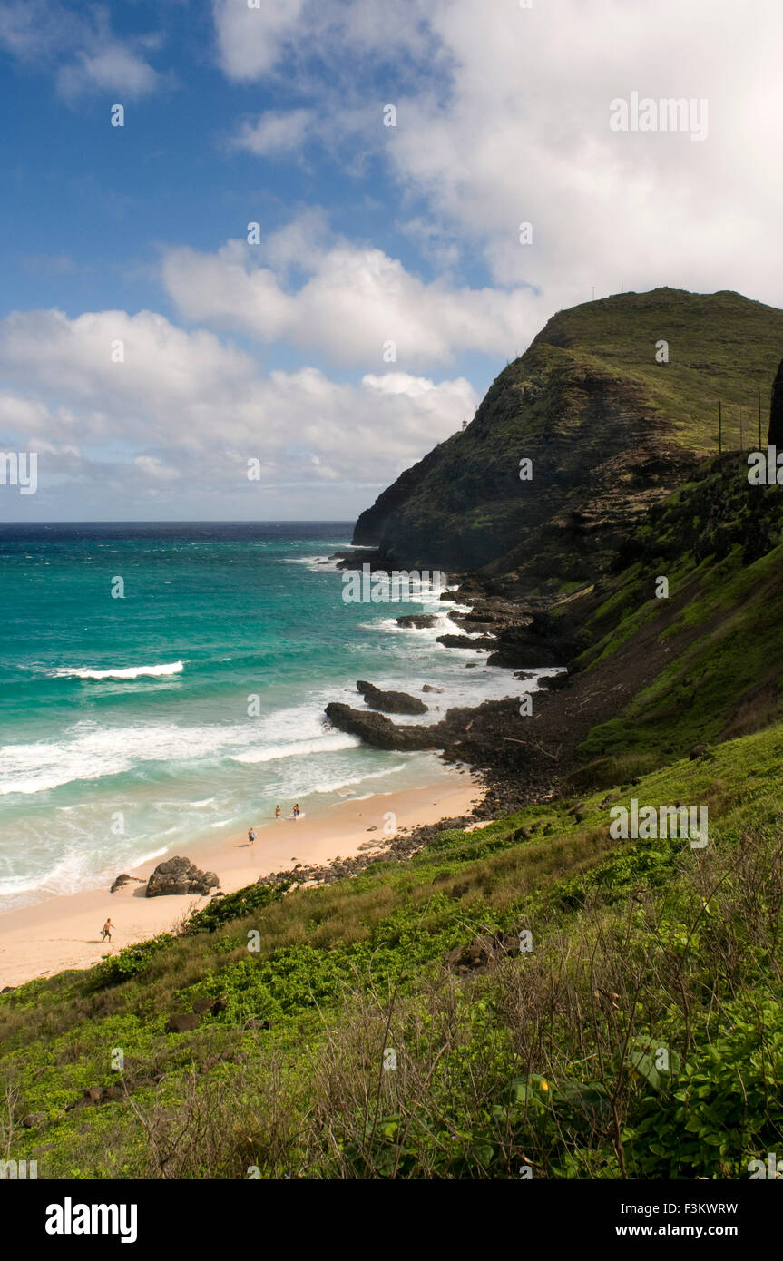 Makapu Strand am östlichen Ende der Insel. Ansichten mit Manana Island. O' ahu. Hawaii. Beautiful Makapuu Beach und Strand par Stockfoto