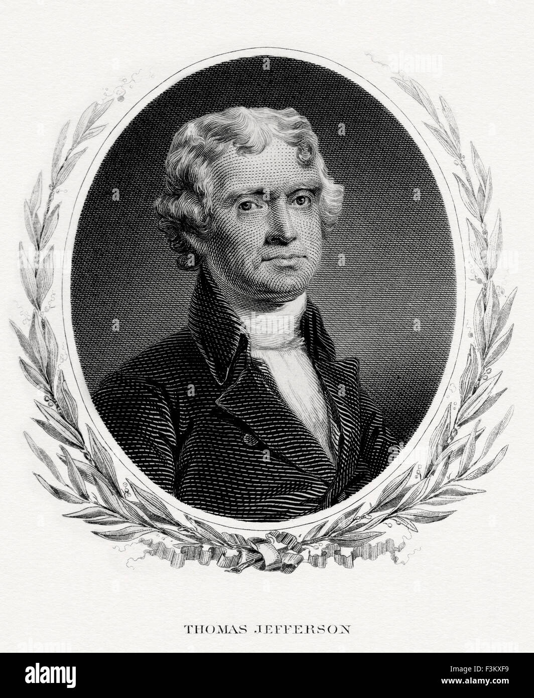 THOMAS JEFFERSON (1743-1826) dritte Präsident der USA Stockfoto