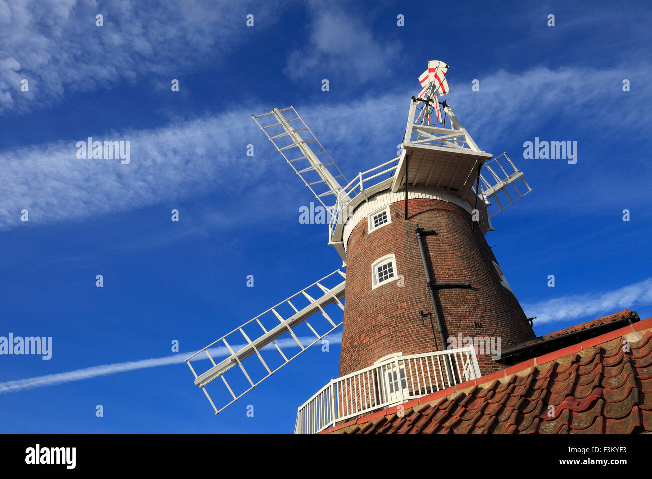 Cley Windmühle bei Cley als nächstes das Meer auf die Küste von North Norfolk. Stockfoto