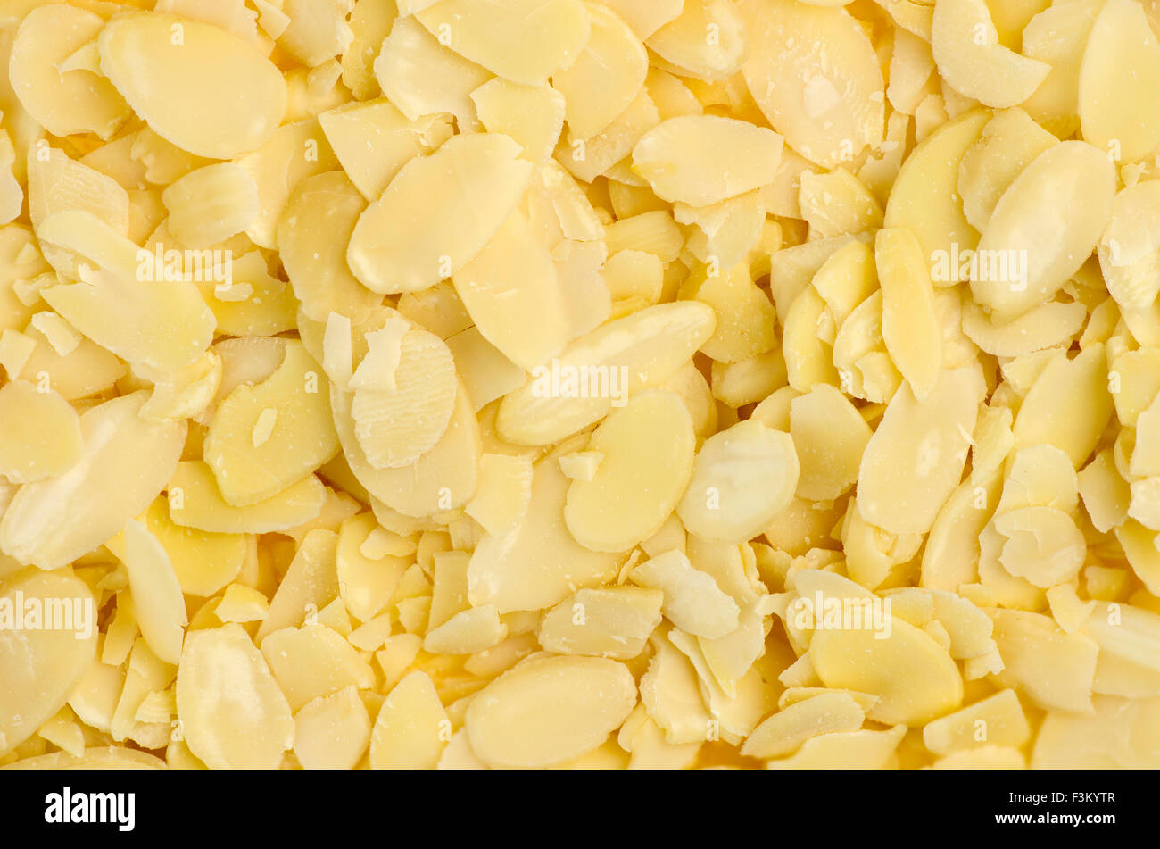 Hintergrundtextur von Mandelblättchen Stockfoto