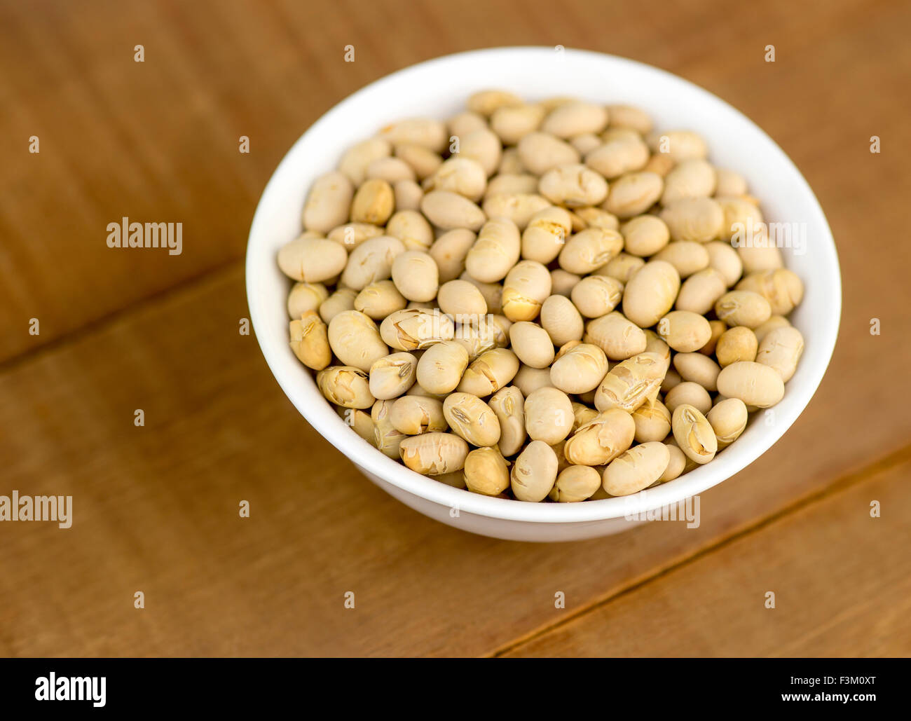 Makro aus gerösteten Sojabohnen und trocken Geröstete Sojabohnen Nüssen Stockfoto