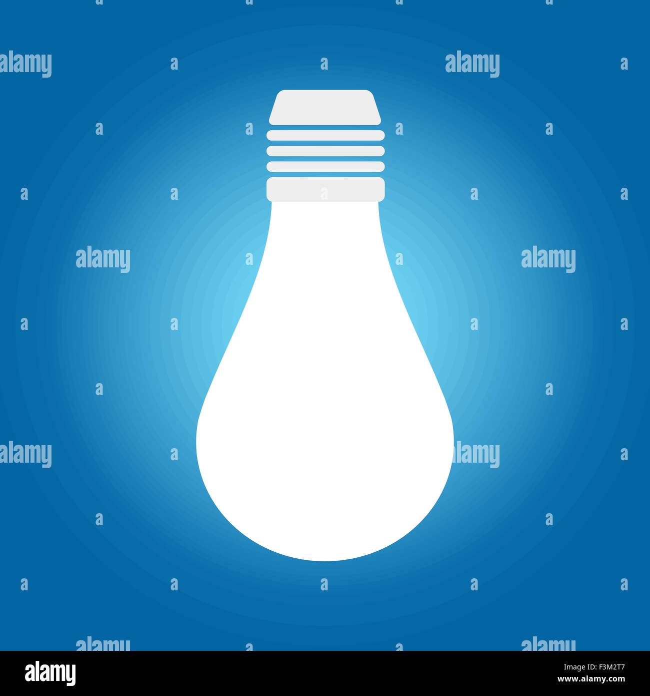 Weiße Lampe Lampe Symbol auf blauem Hintergrund Stock-Vektorgrafik - Alamy