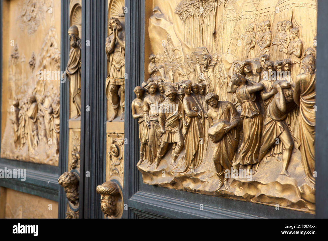 Die Türen des Baptisteriums in Florenz, Toskana, Italien Stockfoto