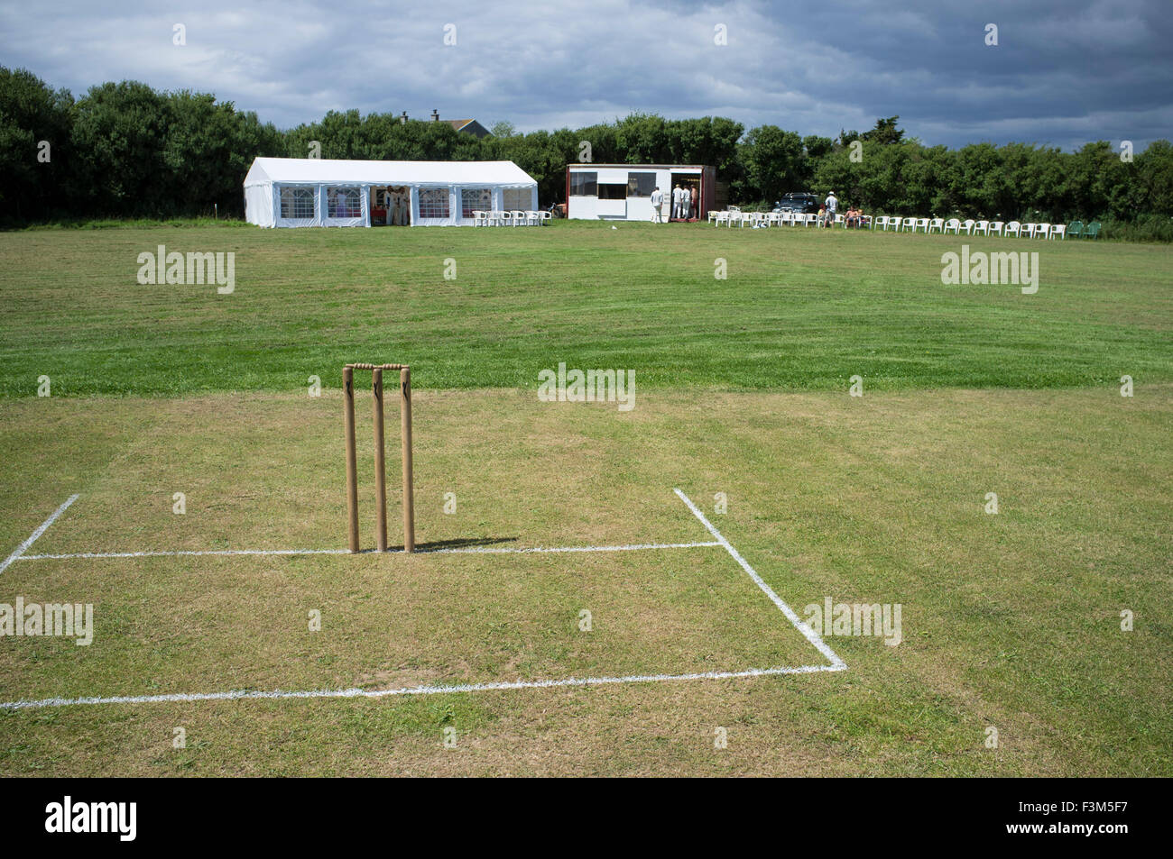 Dorf-Cricket-Match in East Prawle, South Devon Stockfoto