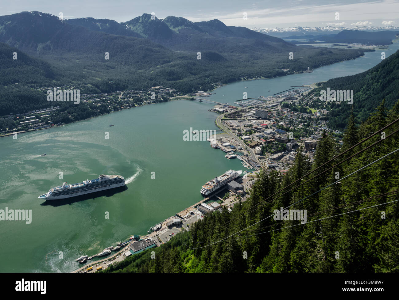 Kreuzfahrt Alaska, Gastineau Channel, Douglas Island Stockfoto