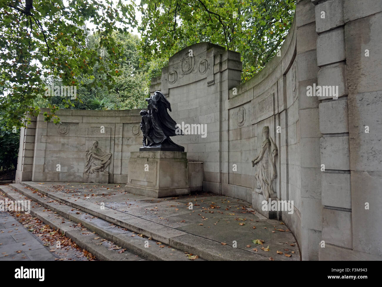 Denkmal der Belgischen Dankbarkeit, Victoria Embankment, London, England Stockfoto