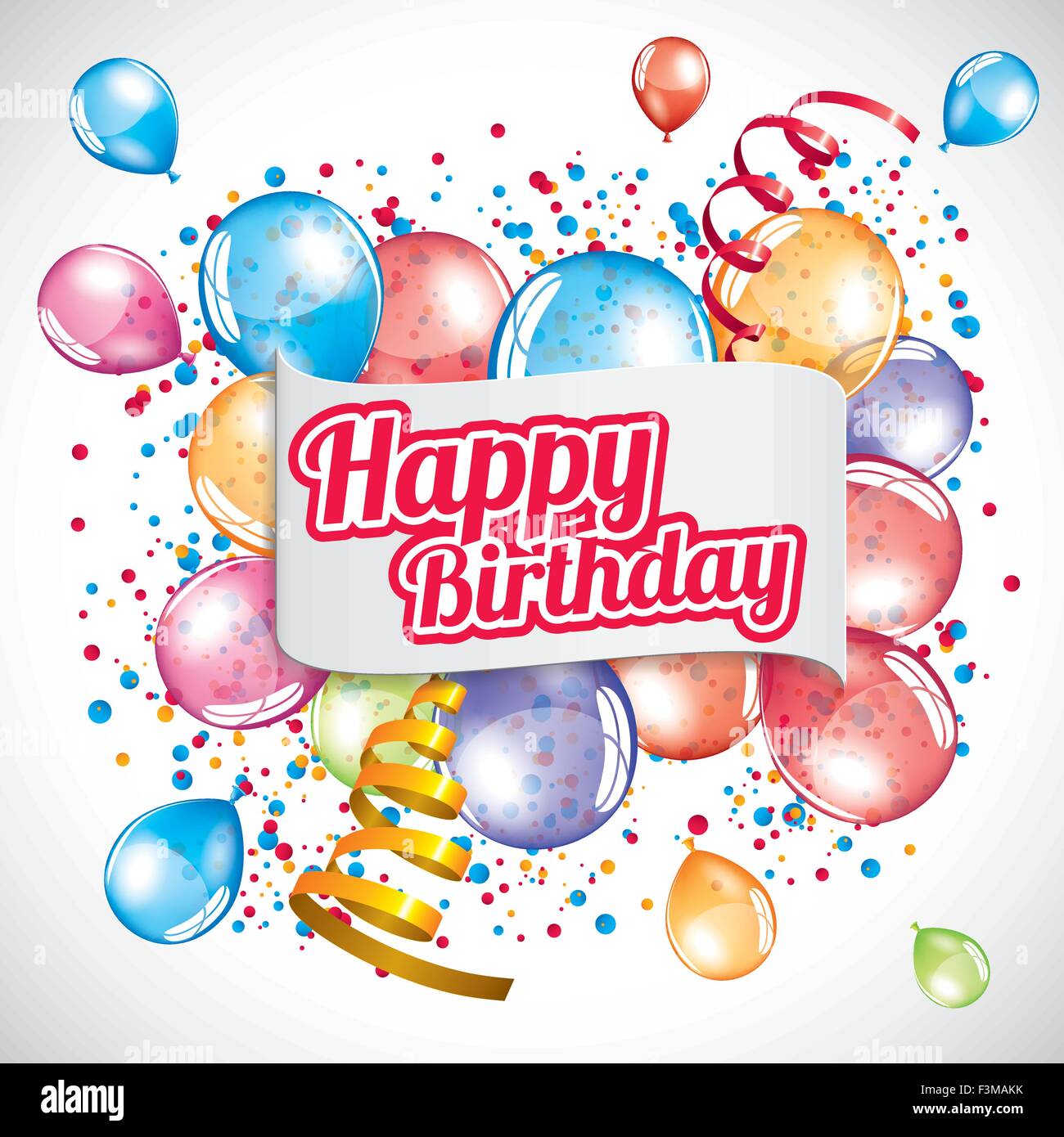 Alles Gute zum Geburtstag und Luftballons Stock-Vektorgrafik - Alamy