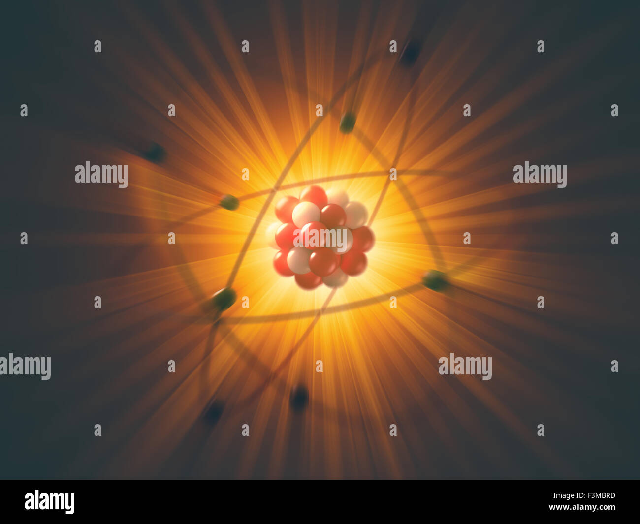 Bild-Konzept eines Atoms. Stockfoto