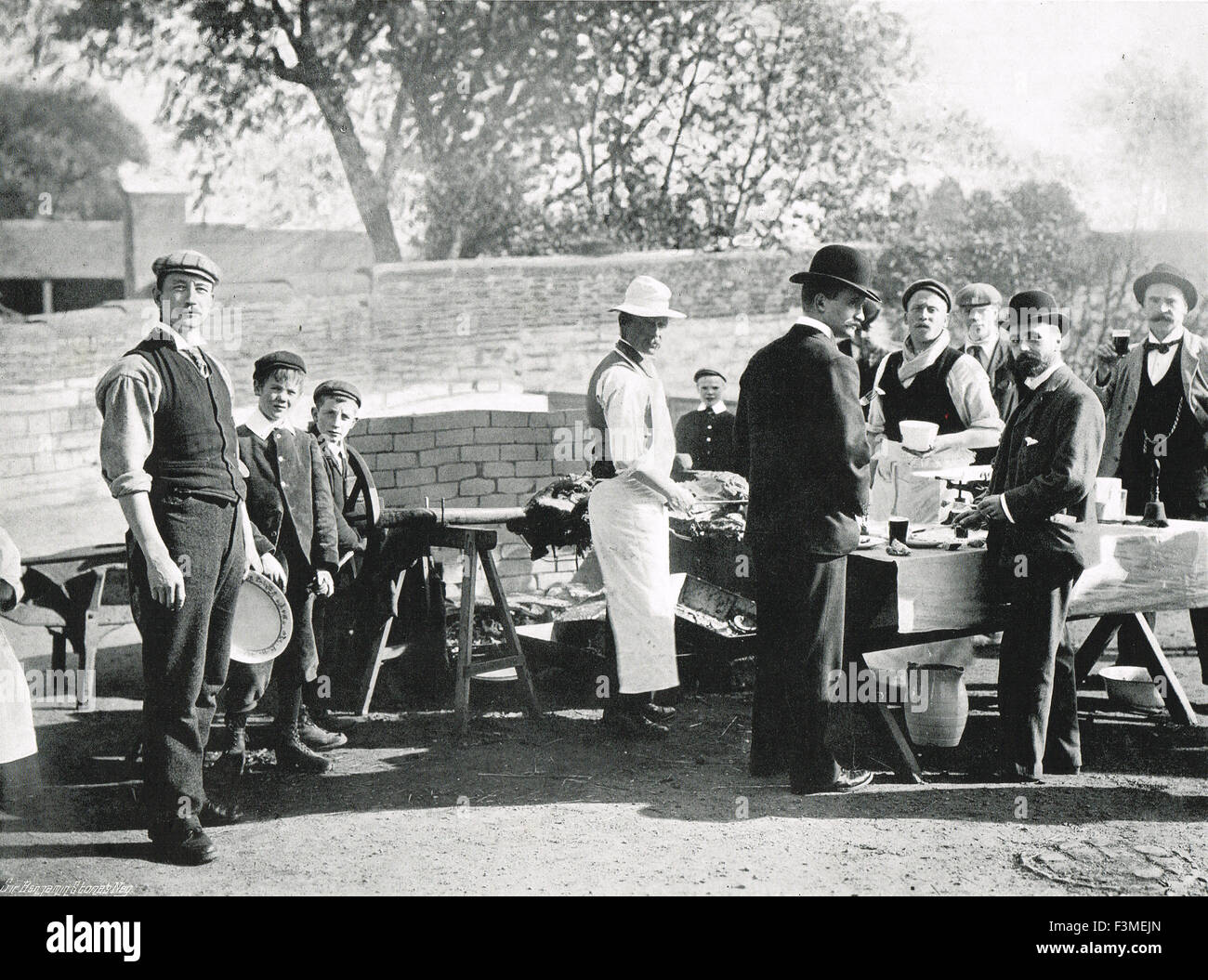 Bidford-on-Avon Mop gerechten Metzgete ca. 1906 Stockfoto