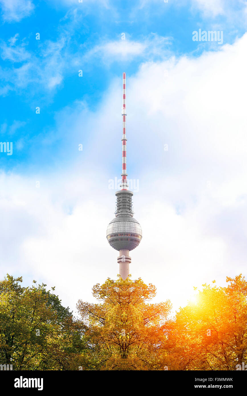 Berliner Fernsehturm. Stockfoto