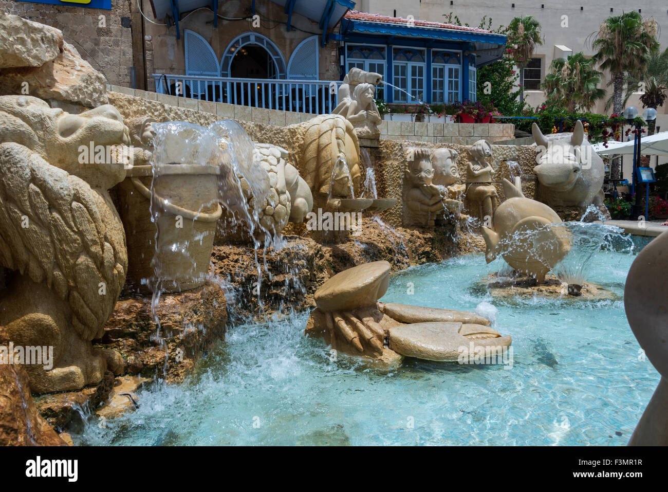 Tierkreis-Brunnen in Jaffa, Israel Stockfoto