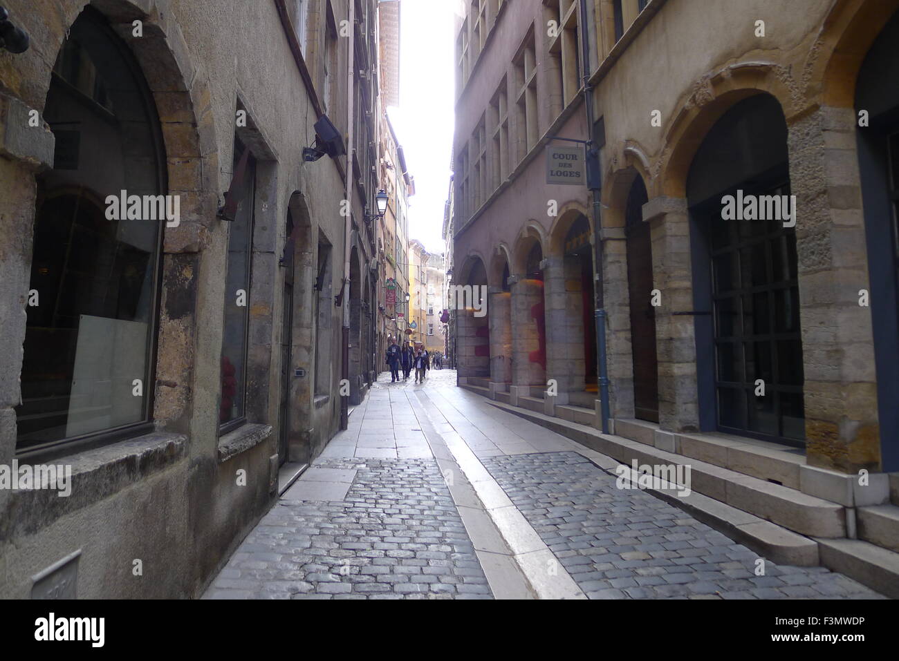 Szene der Rue du Bœuf, Lyon, Frankreich Stockfoto