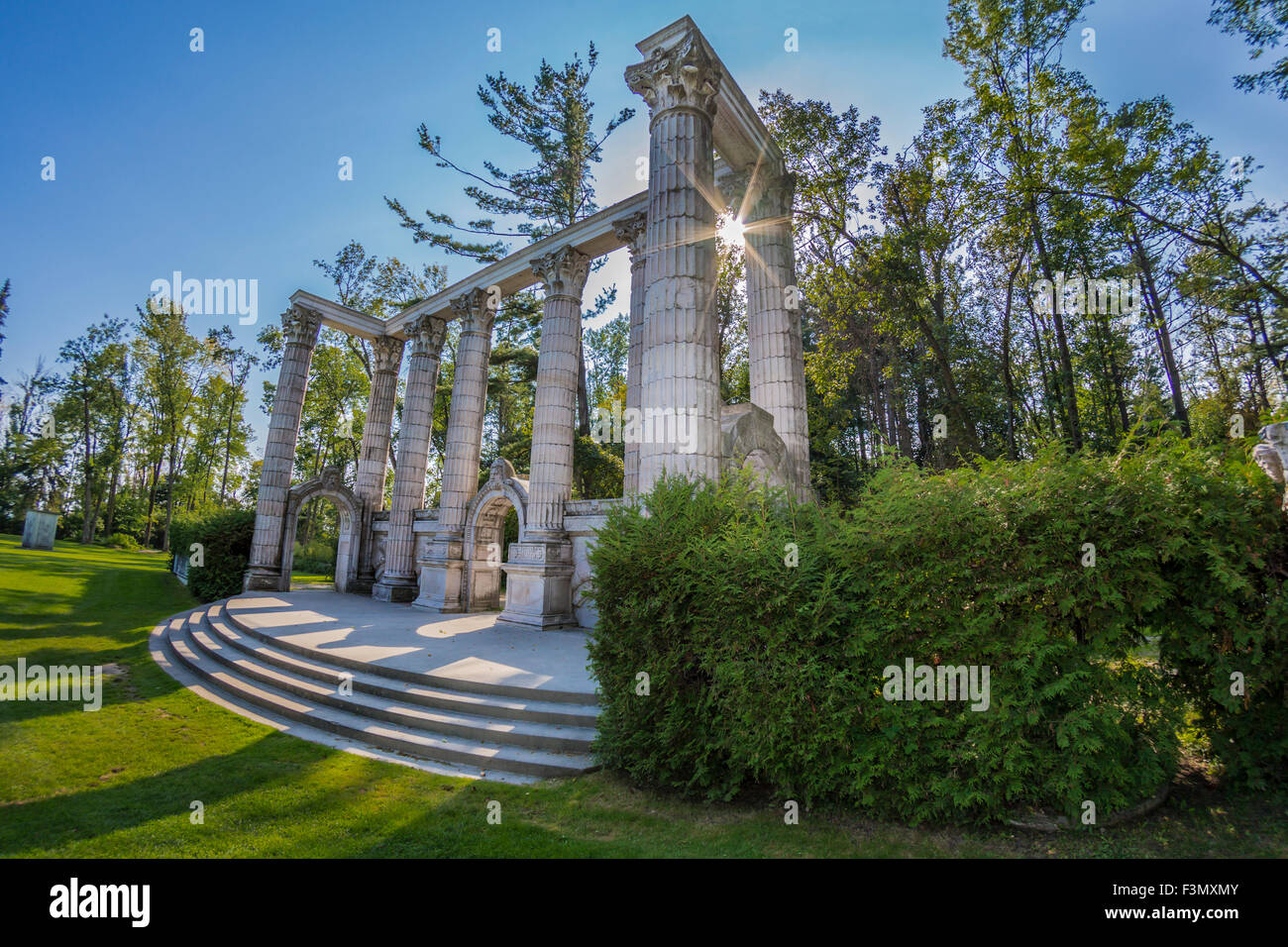 Die griechische Bühne-Denkmal im Guildwood Park in Scarborough. Stockfoto