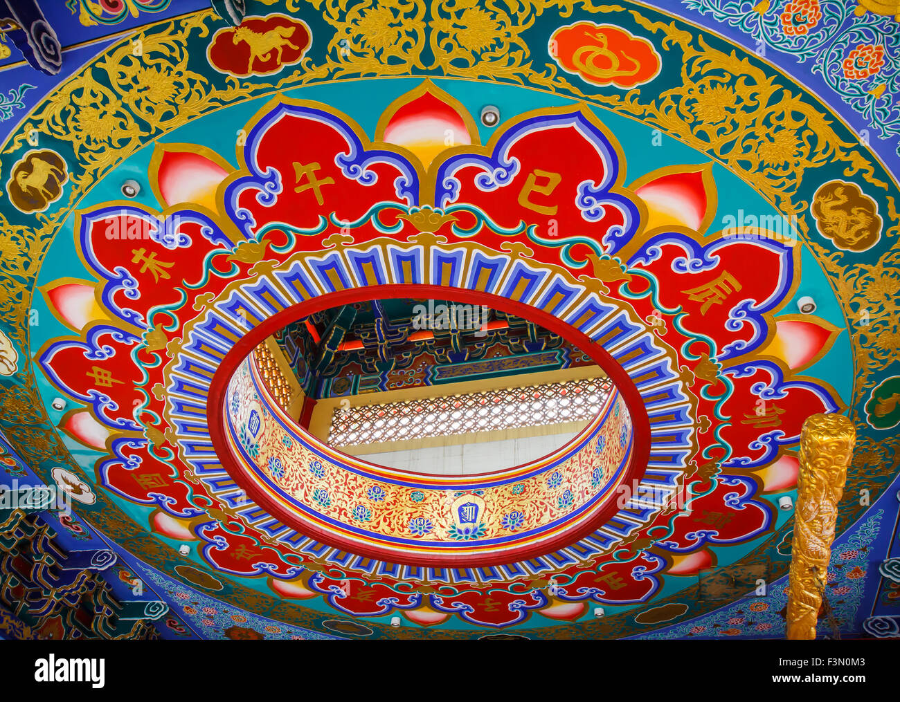 traditionellen chinesischen Stil Tempel am Wat Leng-Noei-Yi in Nonthaburi in Thailand Stockfoto