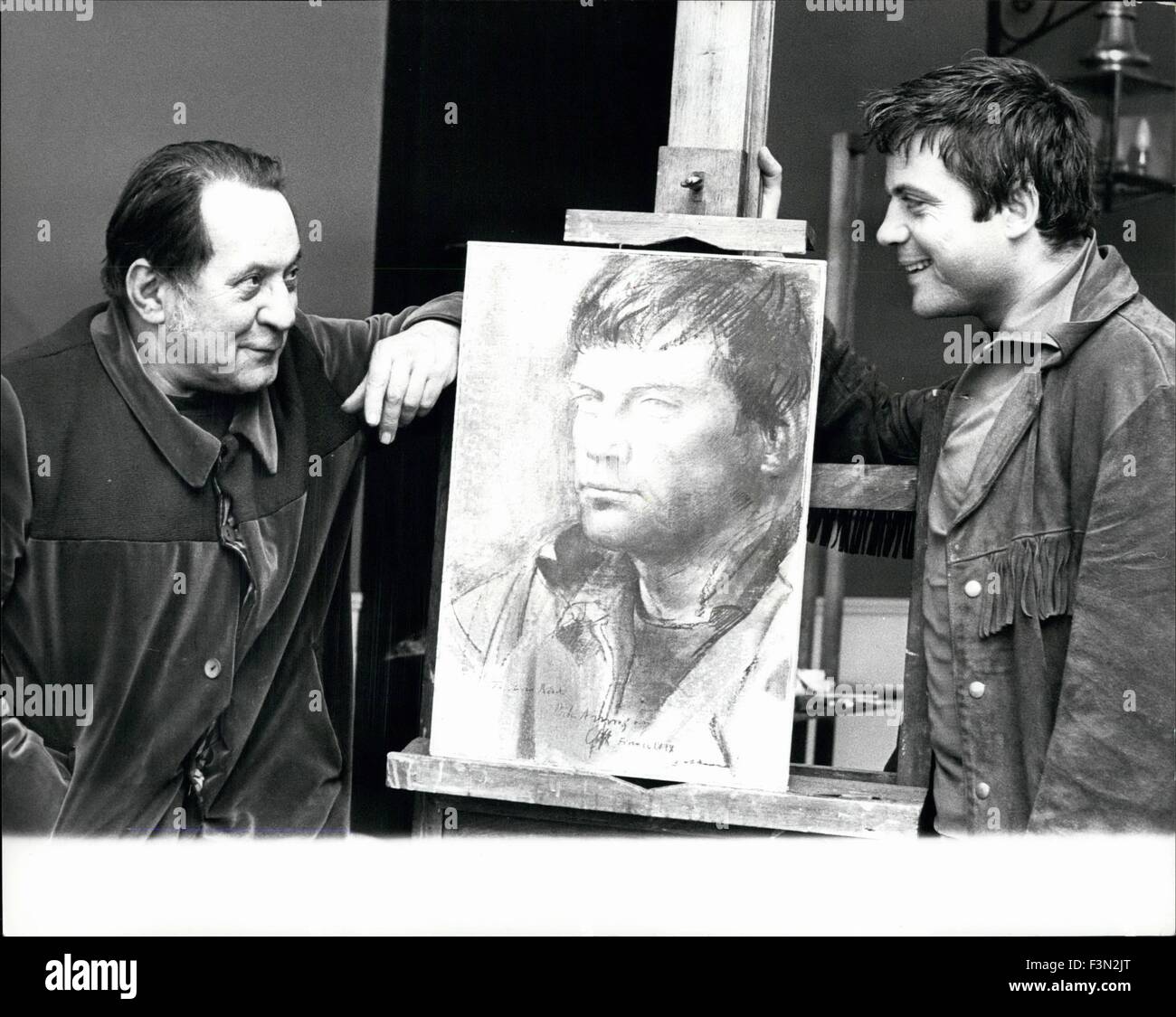 9. Januar 1972 - Oliver Reed - von Annigoni: Das Gesicht des Schauspielers Verwandter von Sir Carol Reed, Oliver Reed ist Millionen bekannt. Seine kraftvollen Charakter und starken Features wurde berühmt in Horrorfilmen vor ein paar Jahren und heute ist er ein etablierter Star arbeitet für zwei '' nehmen eine Mädchen wie du '' mit Hayley Mills und warten zwei Premieren dieses Monats - '' Hannibal Brooks'' und '' Assassination Bureau''. Vor ein paar Monaten weltberühmten Maler Pietro Annigoni treffen Oliver zum ersten Mal und war so beeindruckt von seiner Gesichtszüge, die er sofort gefragt, ob er für ihn - ohne sitzen würde Stockfoto