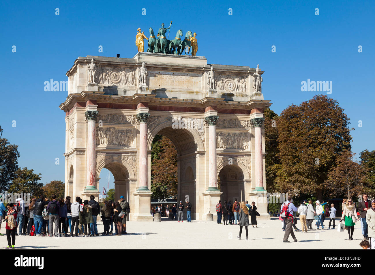 Arc de Triomphe de Carrousel Paris Stockfoto