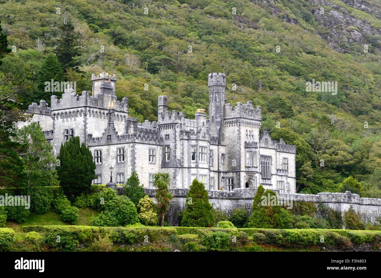 Kylemore Abbey Connemara County Galway Irland Stockfoto