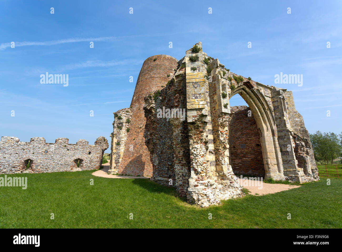 St Benet's Abbey, Steinbögen, in der Norfolk Broads, Norfolk, England, Vereinigtes Königreich, Europa. Auf dem Fluss Bure Norfolk gelegen Stockfoto