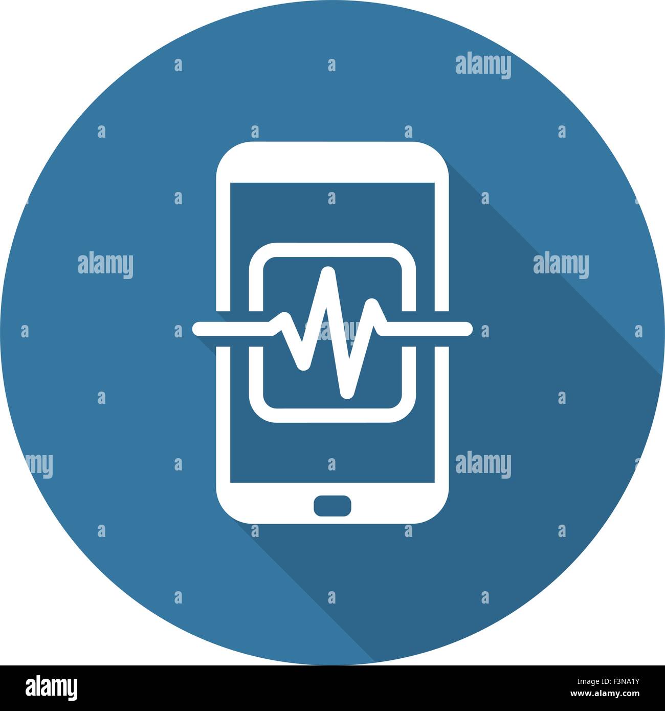 Mobile medizinische Aufsicht Symbol. Flaches Design. Stock Vektor