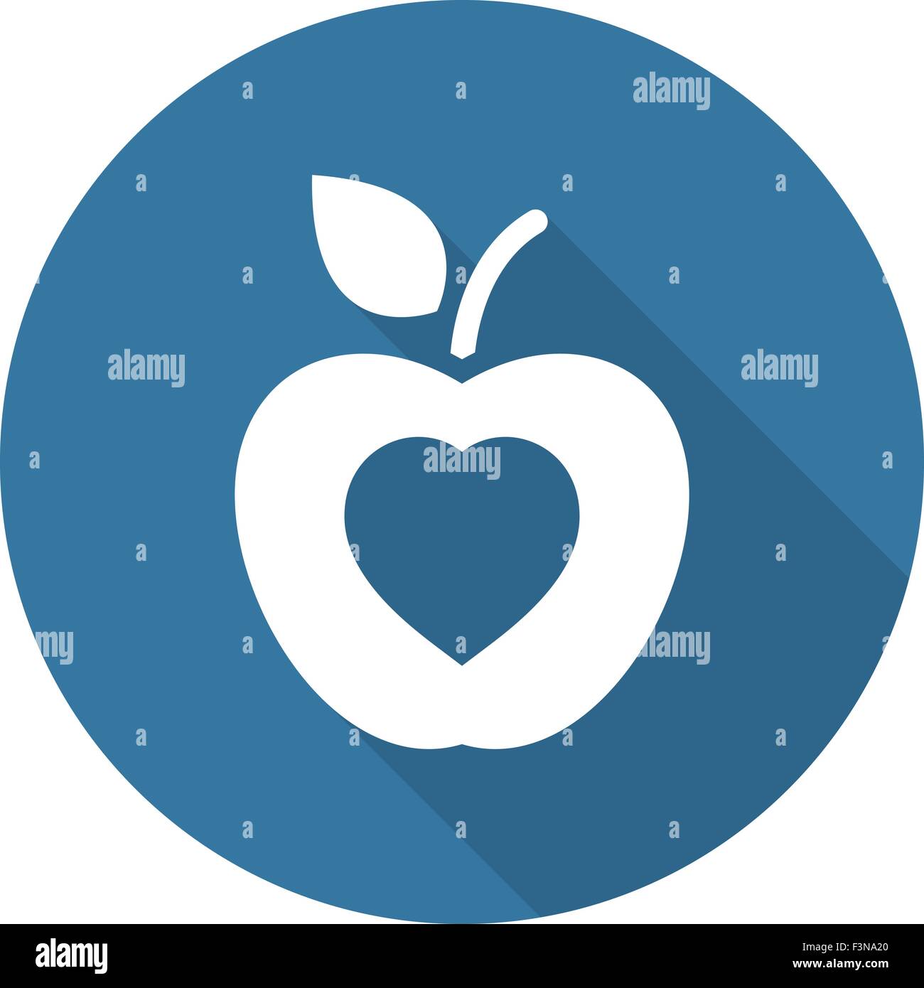 Gesund essen-Symbol. Flaches Design. Stock Vektor