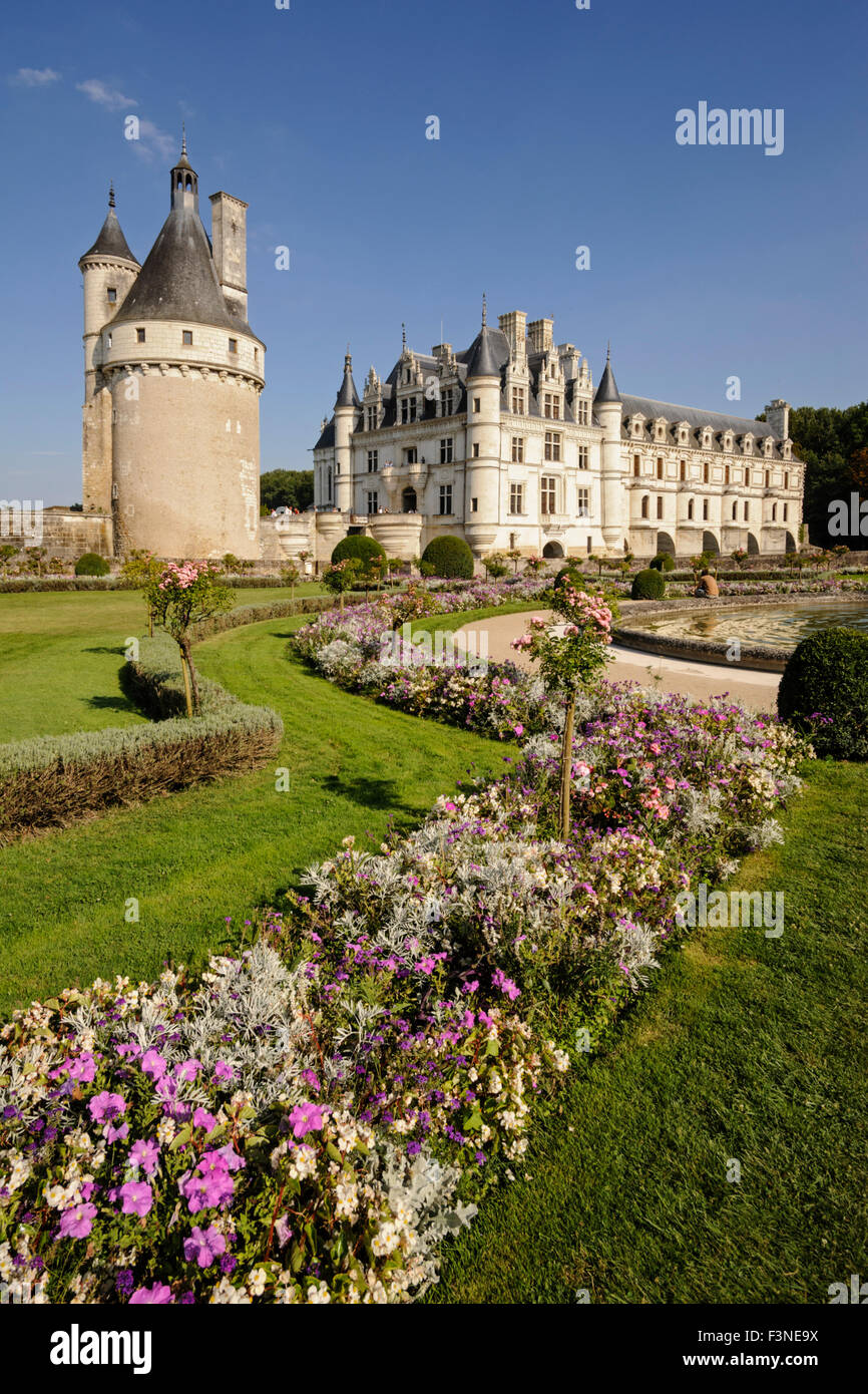 Château de Chenonceau, Indre-et-Loir, Frankreich Stockfoto