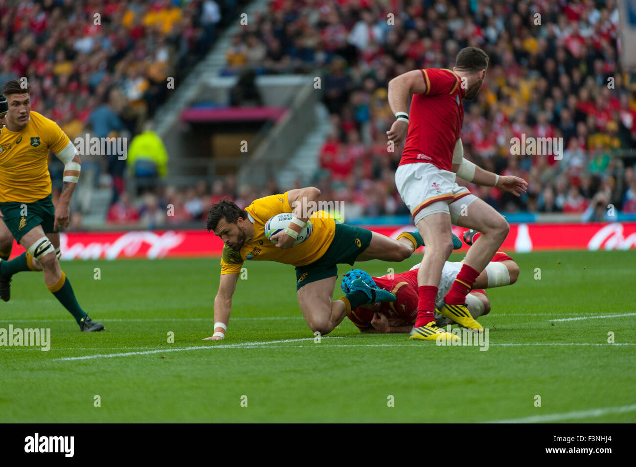 Twickenham Stadium, London, UK. 10. Oktober 2015. Deutschland Spiel gegen Wales Pool A der Rugby World Cup 2015. Bildnachweis: Sportsimages/Alamy Live-Nachrichten Stockfoto