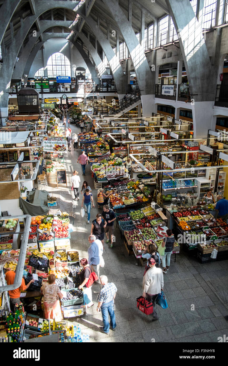 Hala Targowa Markt einkaufen shopping Breslau Polen Stockfoto