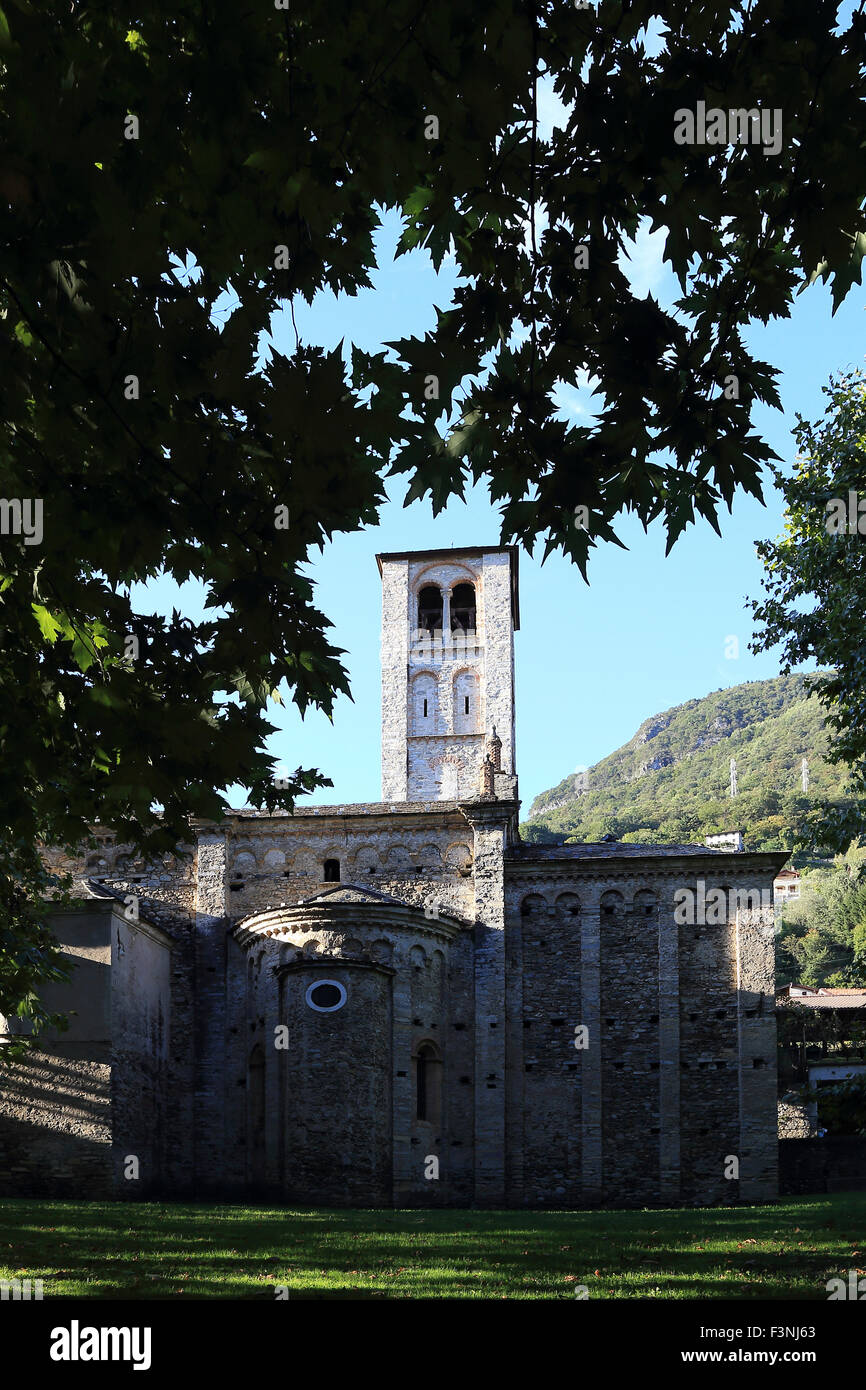 Santi Gusmeo e Matteo Kirche, Stadt Gravedona, Comer See, Italien Stockfoto