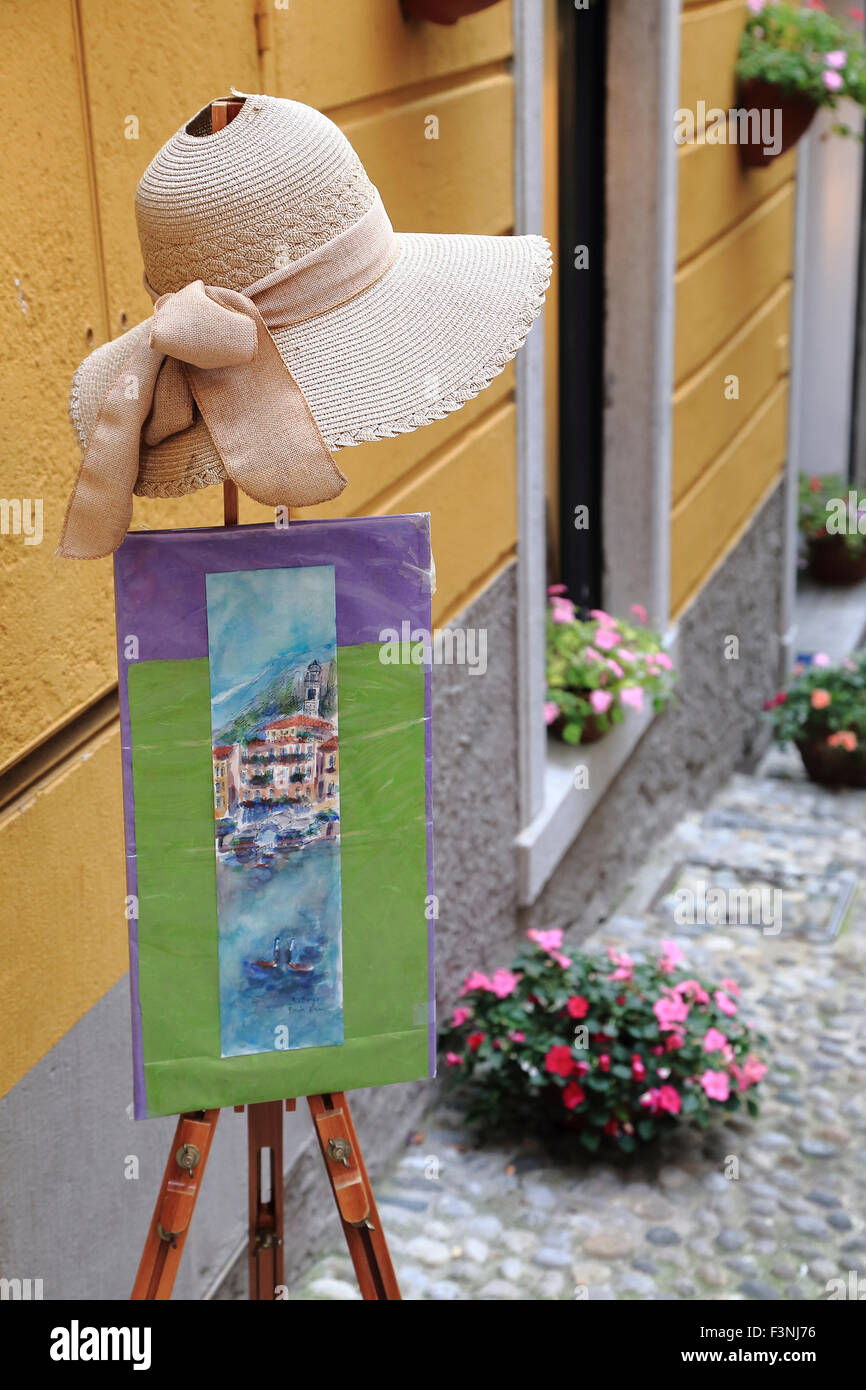 Bellagio-Straße, Comer See, Italien Stockfoto
