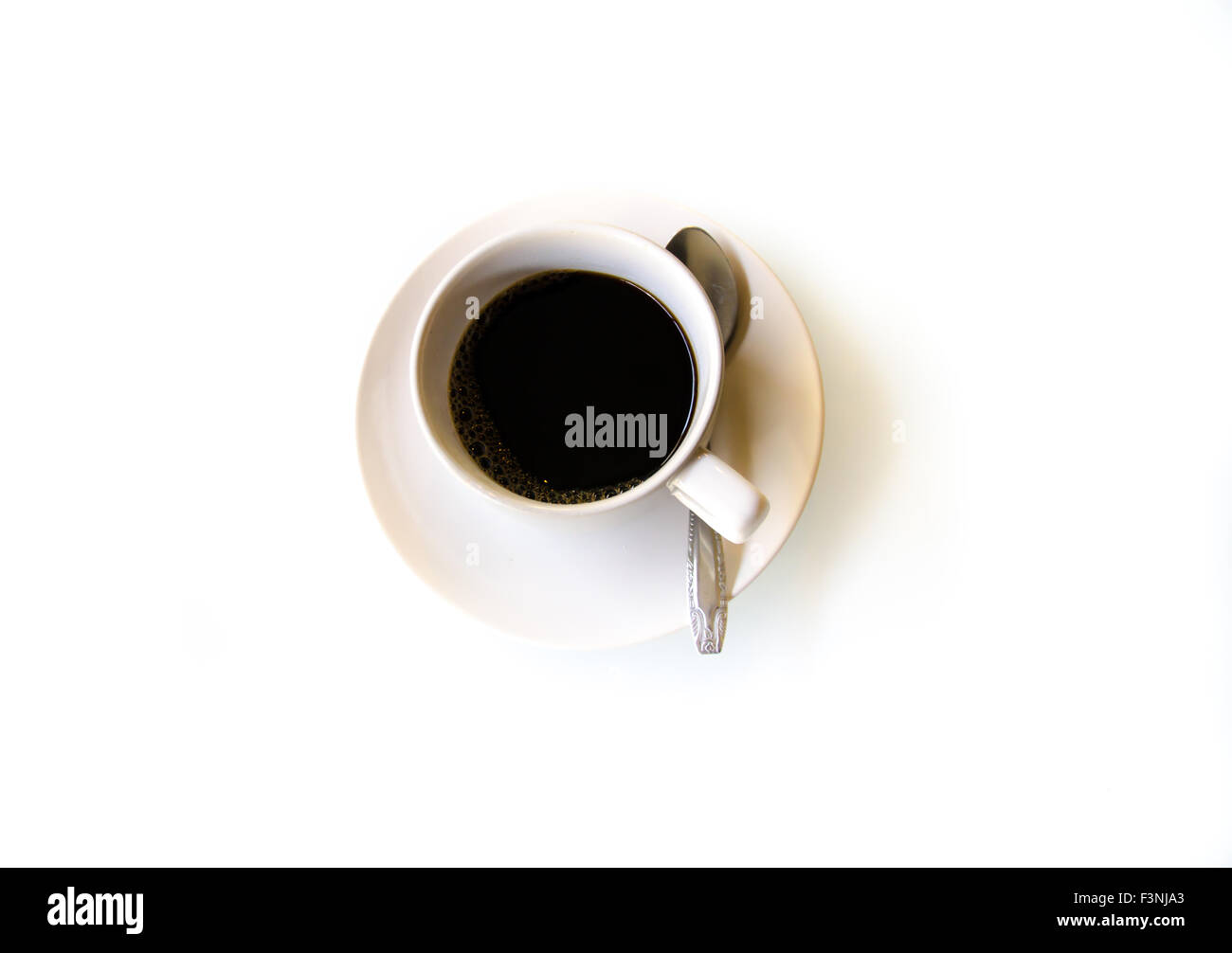 schwarzer Kaffee zum Trinken für die Aktualisierung Stockfoto