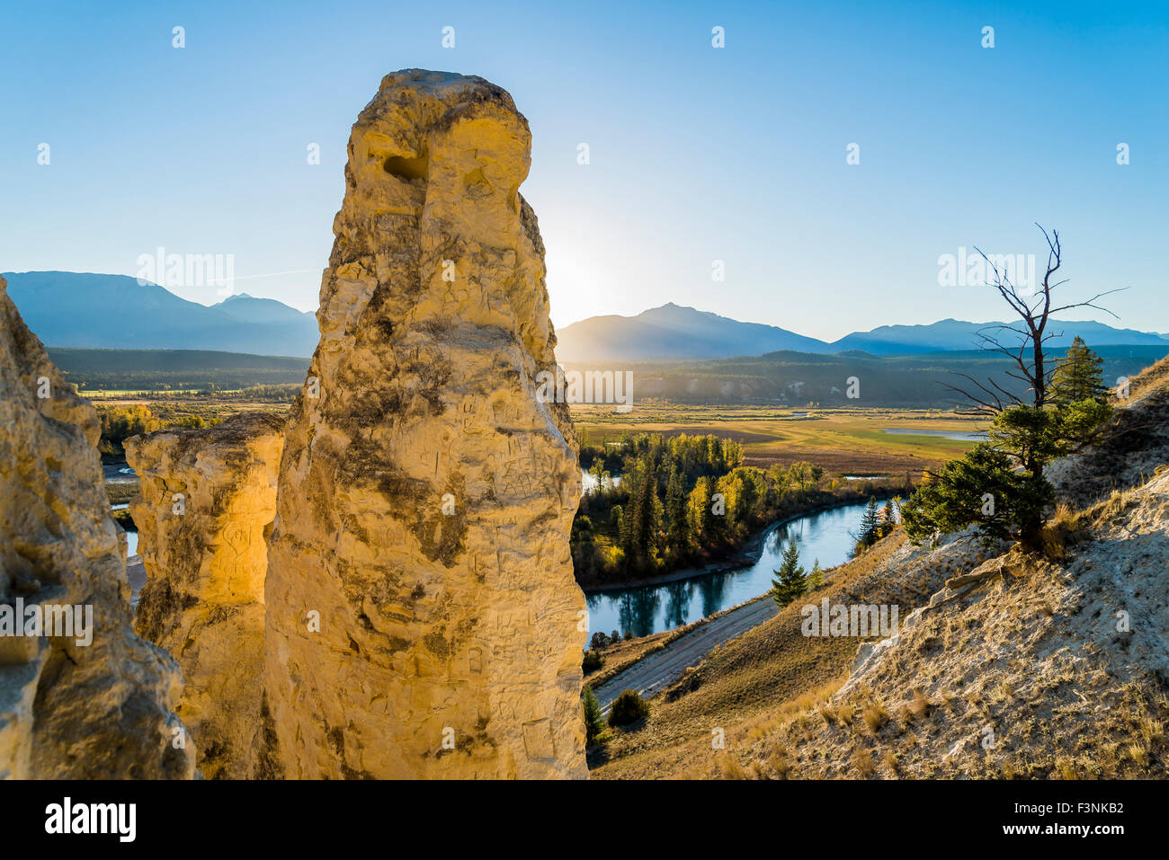 Hoodoo, Columbia River Valley, Radium Britisch-Kolumbien, Kanada Stockfoto