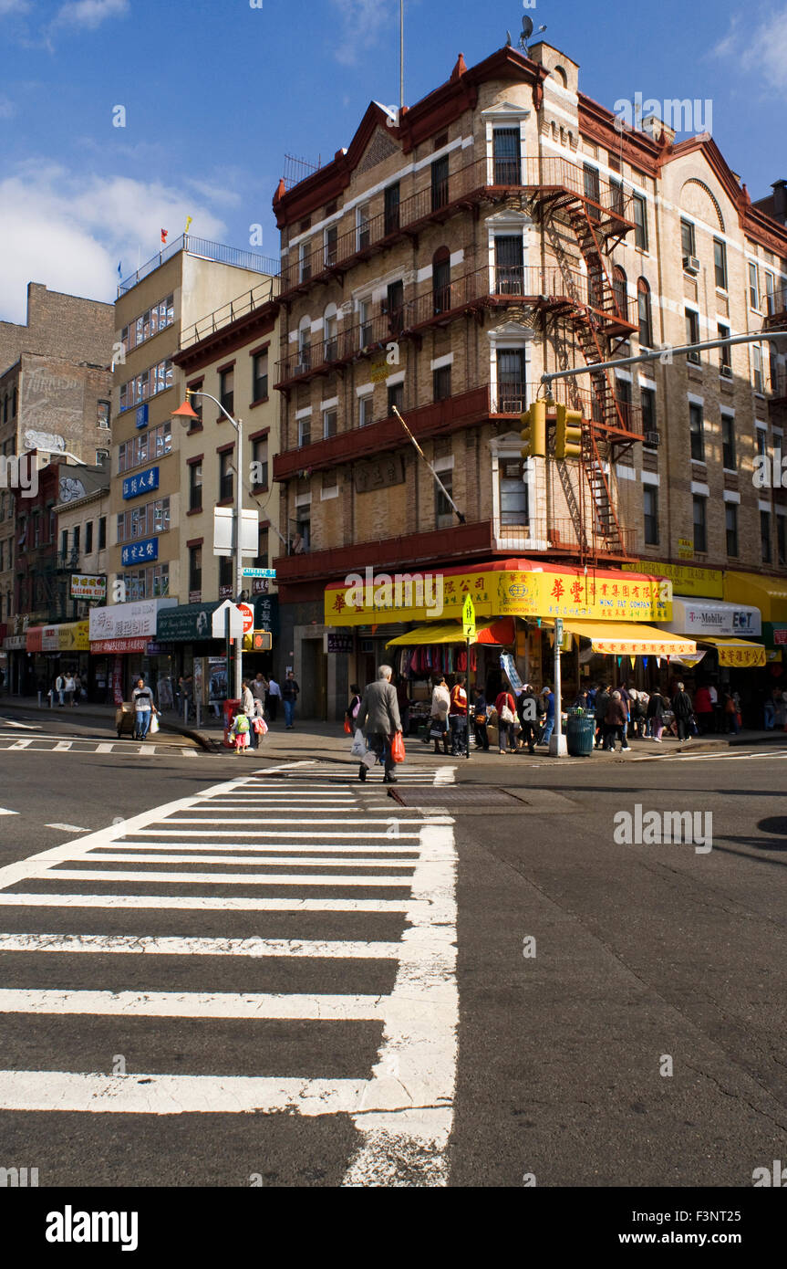 Chinatown: Wie andere Stadtteile Chinatown in den Vereinigten Staaten genannt, ist das Chinatown-Viertel von Manhattan eine ethnische Stockfoto