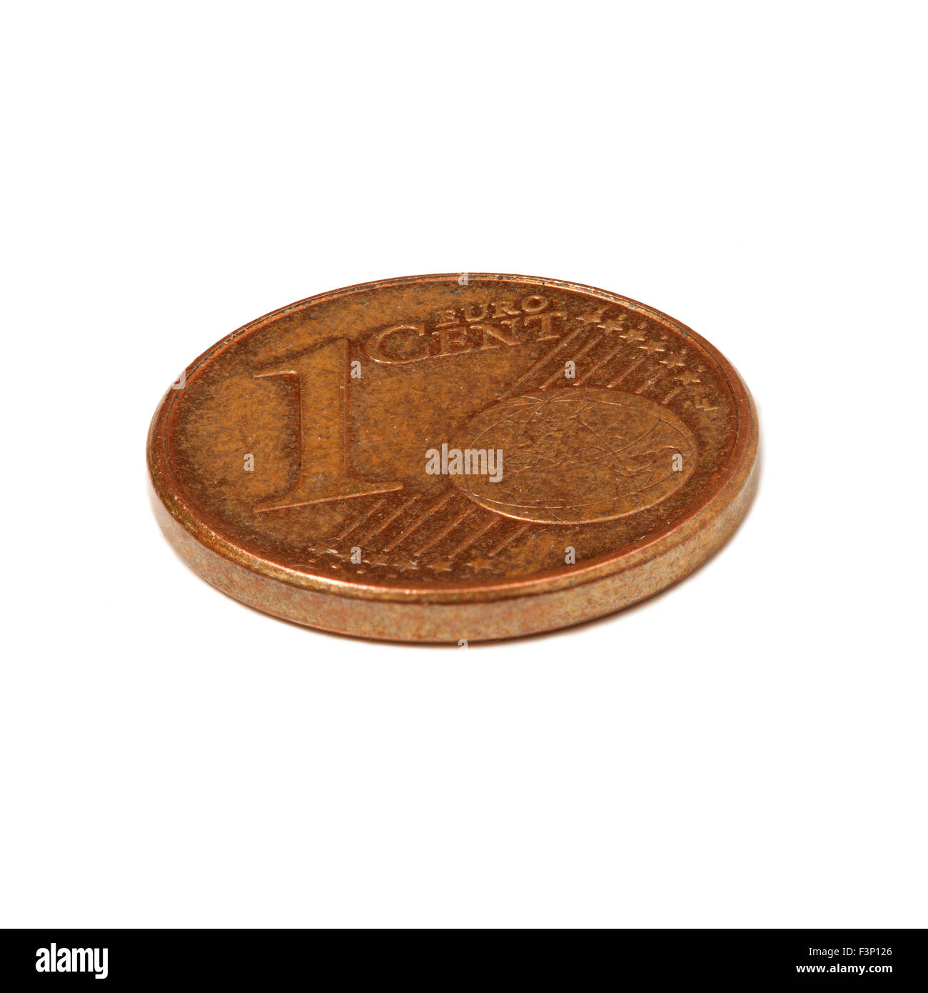 einen Euro-Cent-Münze Stockfoto