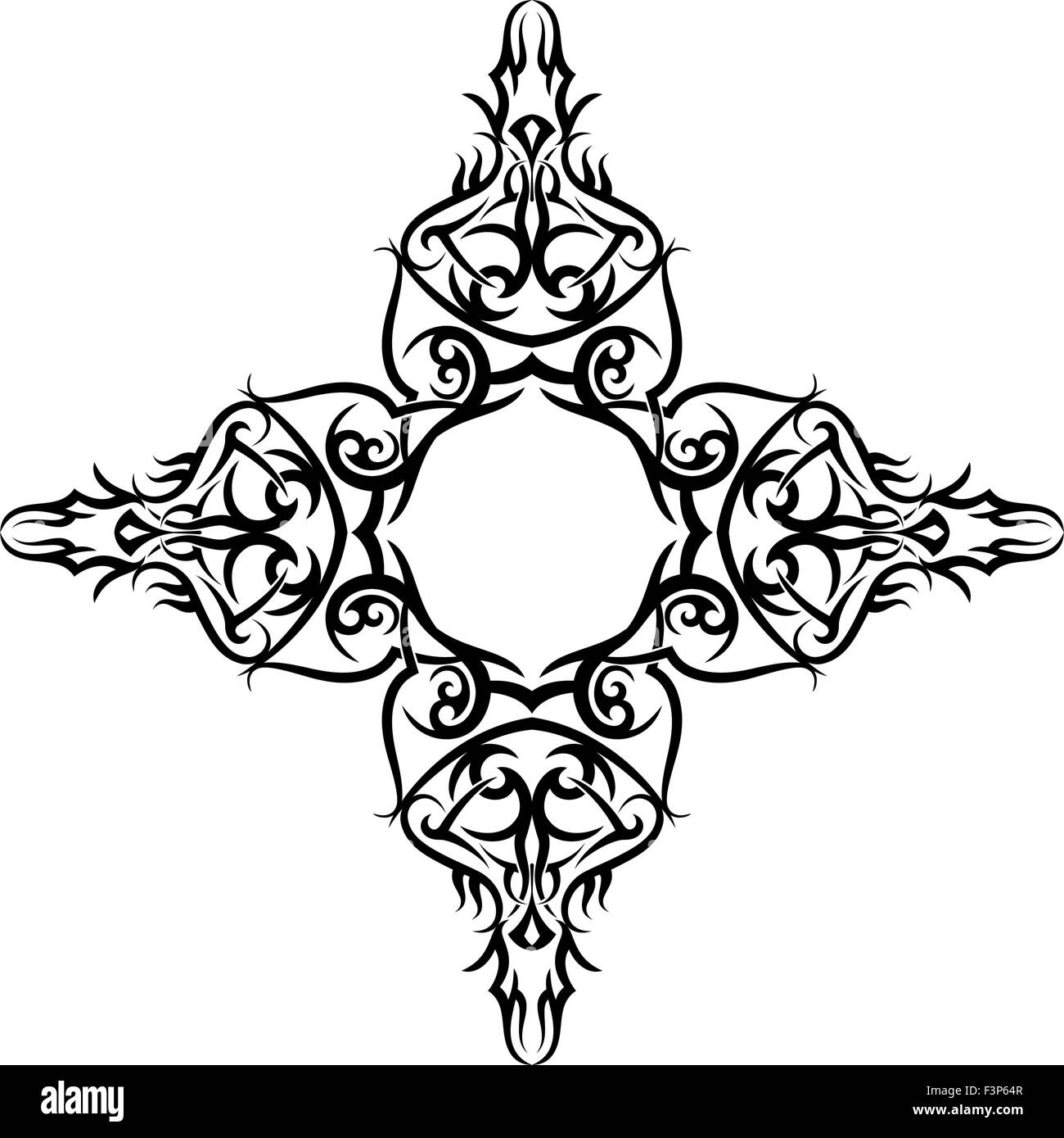 Tattoo-Christian Cross-Vektorgrafiken Stock Vektor