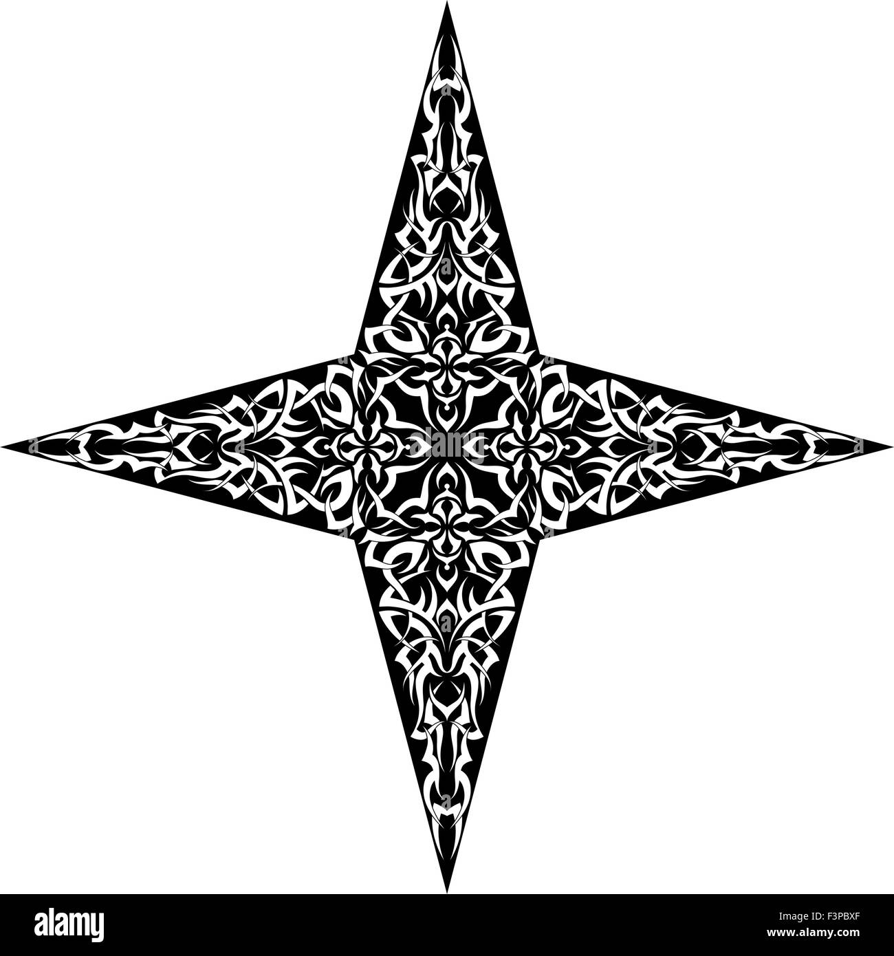 Tattoo-Christian Cross-Vektorgrafiken Stock Vektor