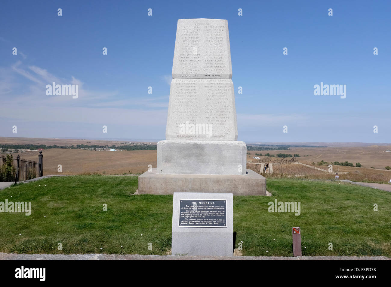 Denkmal am Little Bighorn Battlefield National Park, Montana Stockfoto