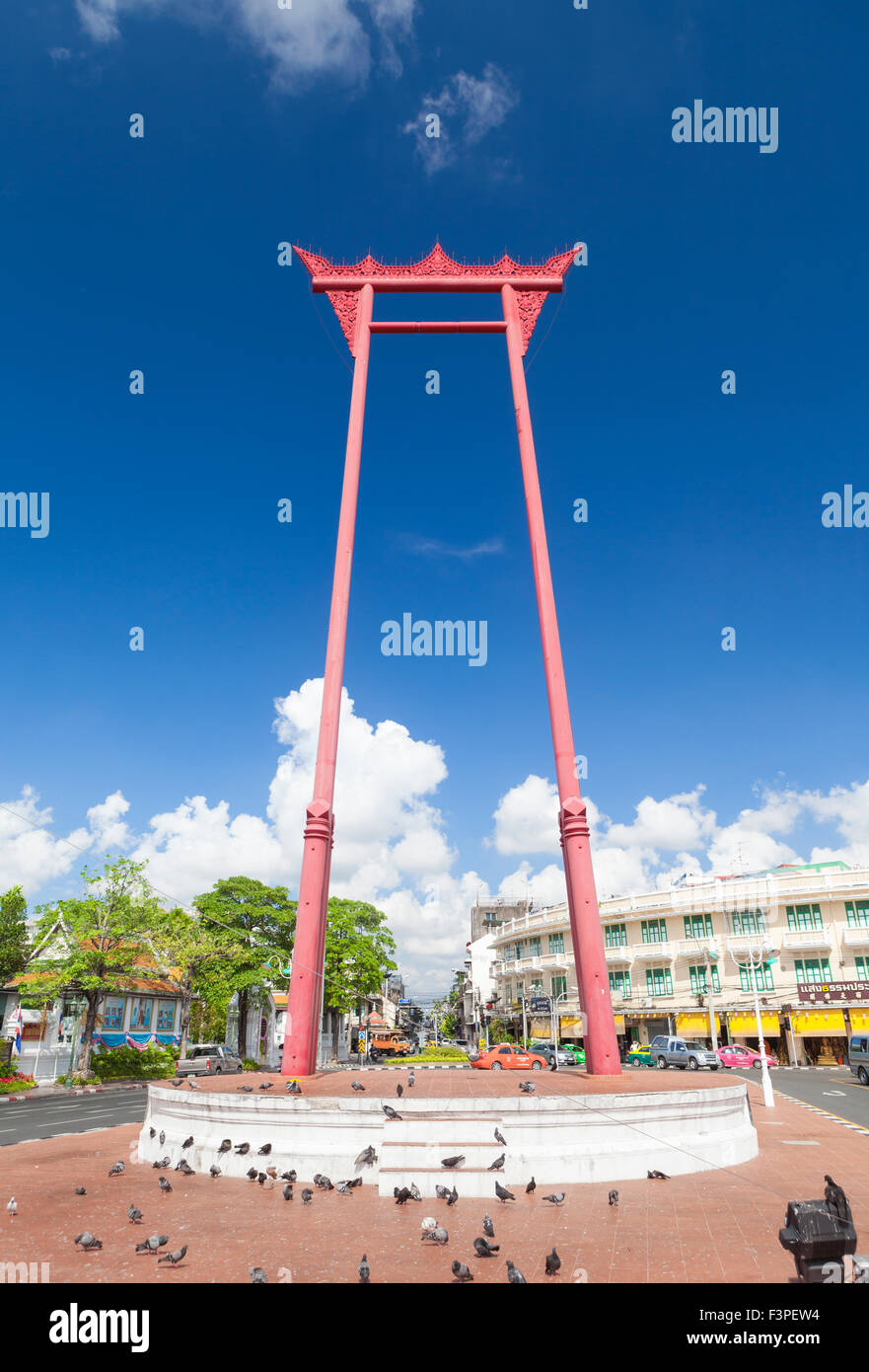 Die Riesenschaukel, Sao Ching Cha, Phra Nakhon, Bangkok, Thailand Stockfoto