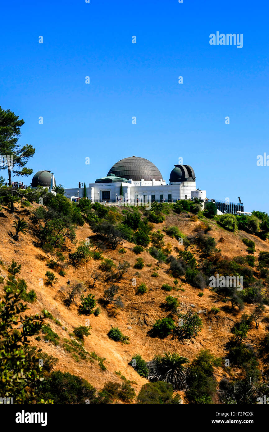 Das Griffith Observatory im Griffith Park mit Blick auf Los Angeles CA Stockfoto