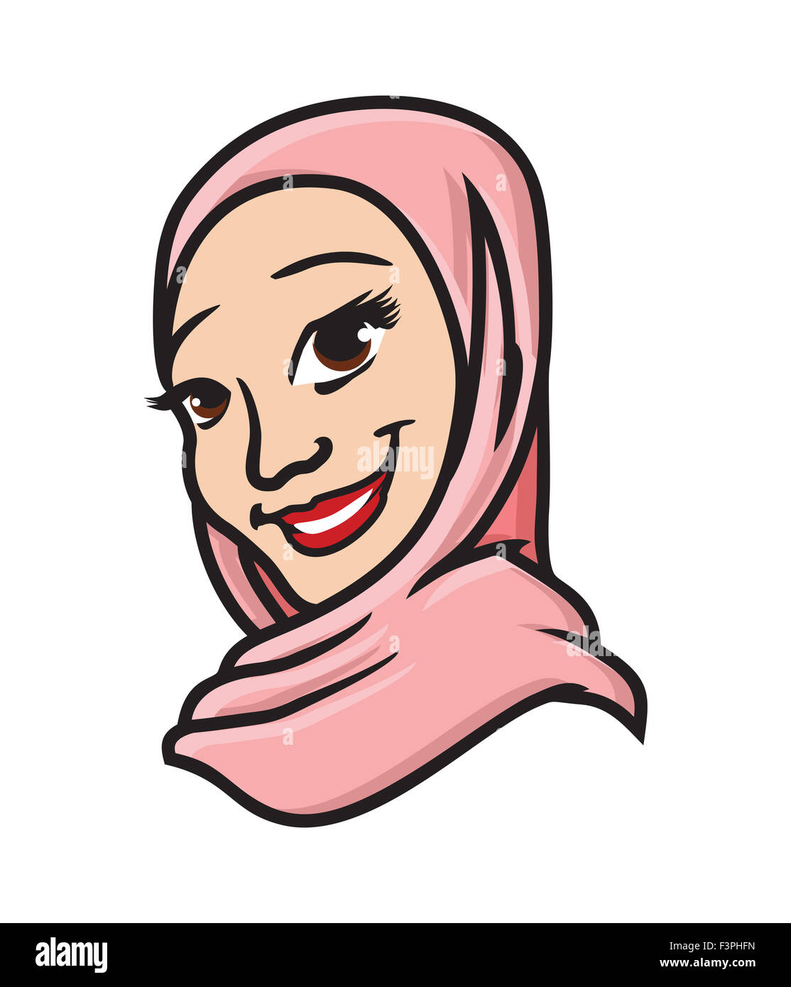 Vektor-Illustrationen der muslimischen Frau Stockfoto