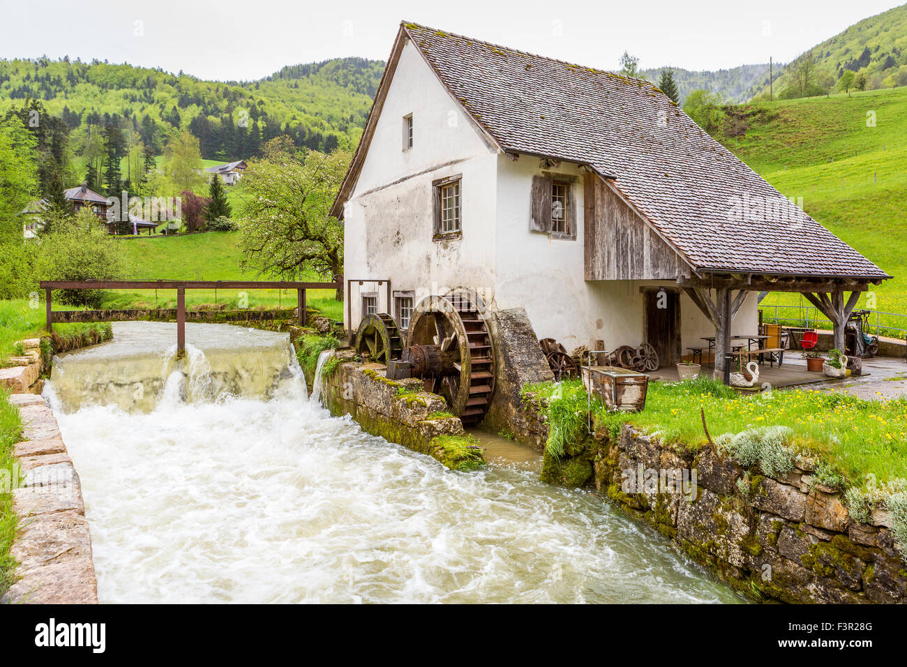 Alte Mühle in der Nähe von Beinwil, Kanton Solothurn, Schweiz, Europa. Stockfoto