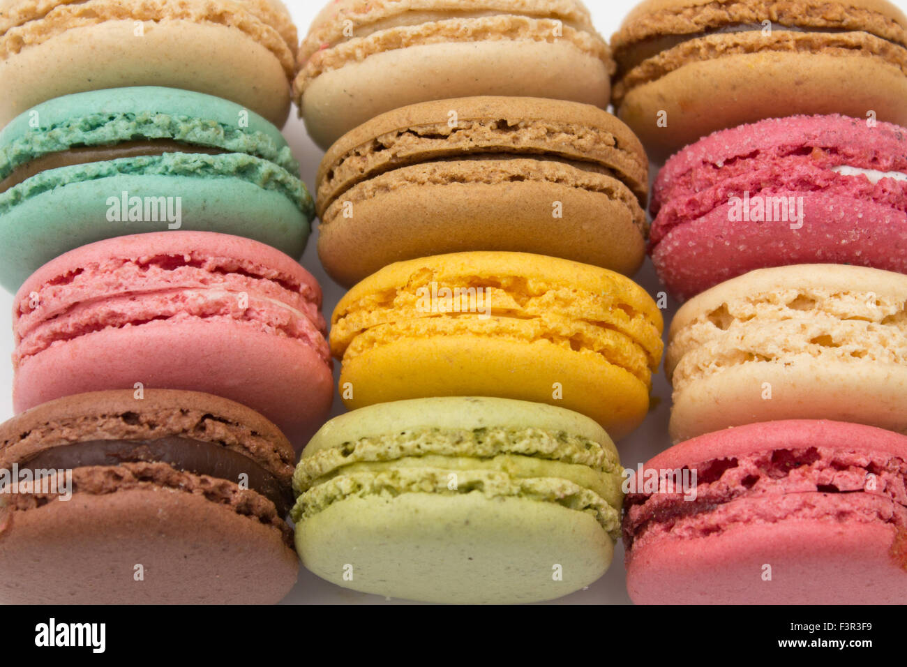 Macarons Kekse - französische Kuchen/Kekse Gebäck Stockfoto