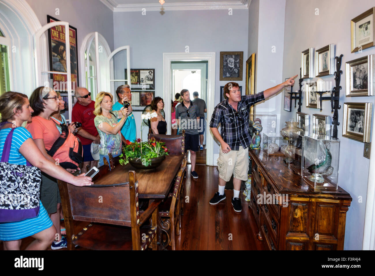 Key West Florida, Keys, Whitehead Street, Ernest Hemingway Home & Museum, innen, FL150509009 Stockfoto