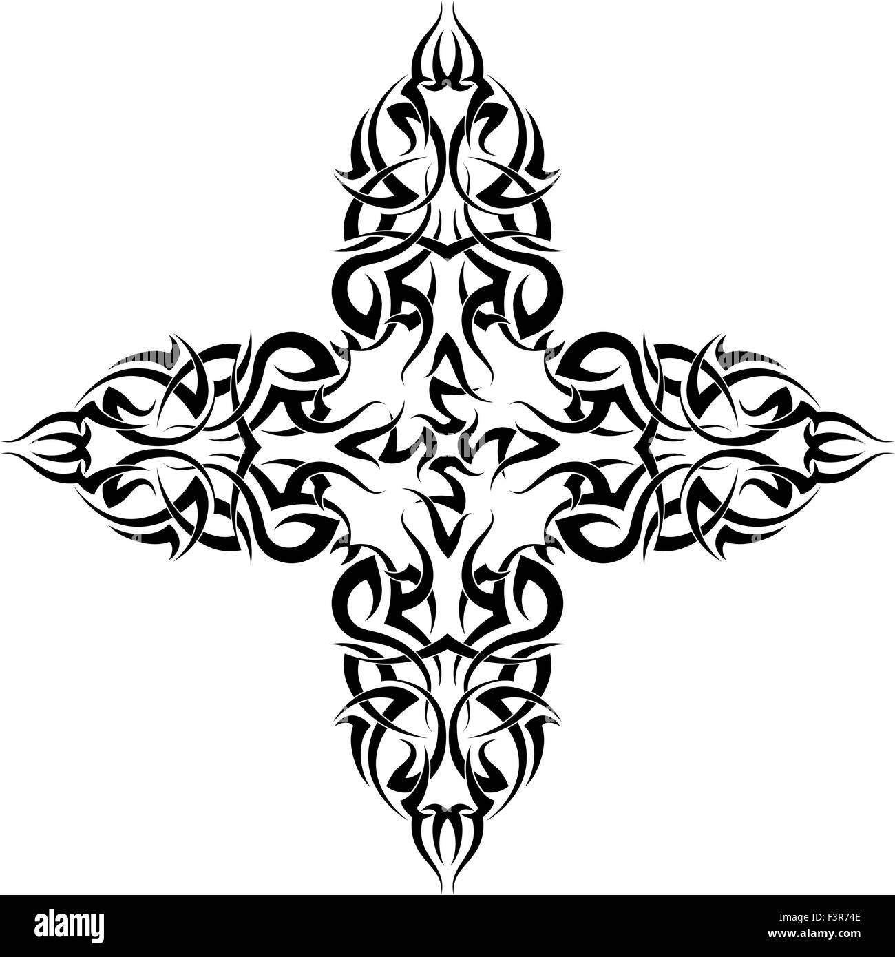 Tattoo-Christian Cross-Vektorgrafiken Stock Vektor