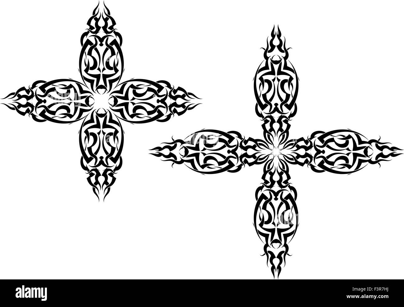 Tattoo-Christian Cross-Vektorgrafiken Stock Vektor