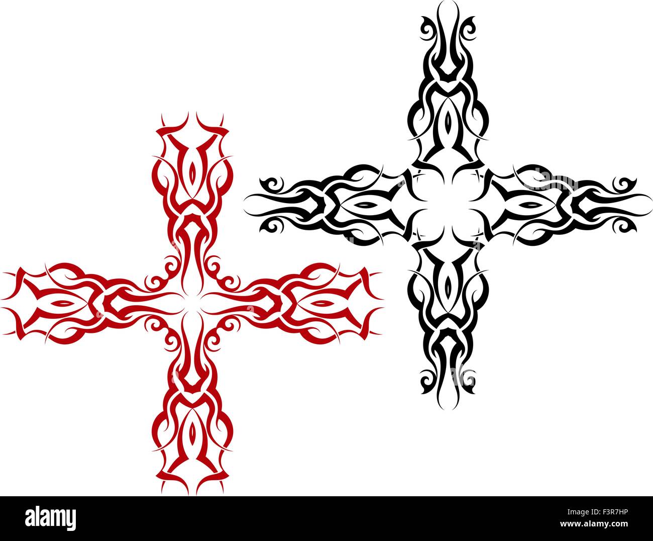 Tattoo-Christian Cross-Vektorgrafiken Stock Vektor