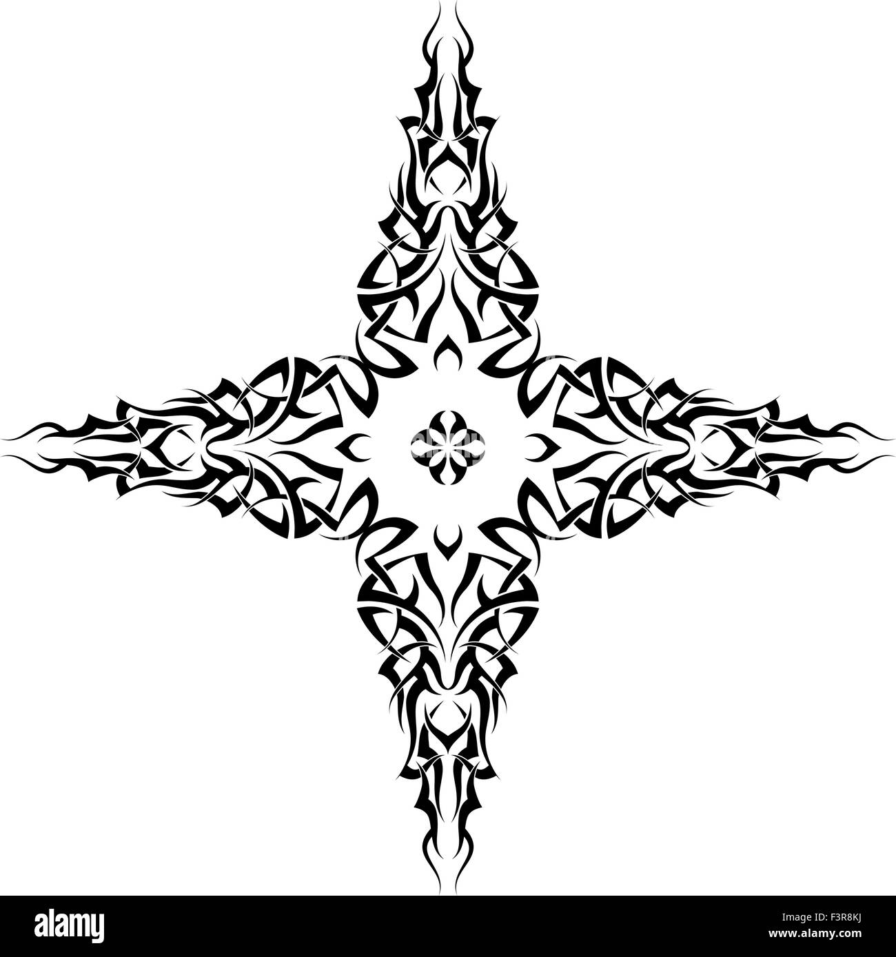 Tattoo-Christian Cross-Vektorgrafiken Stock Vektor