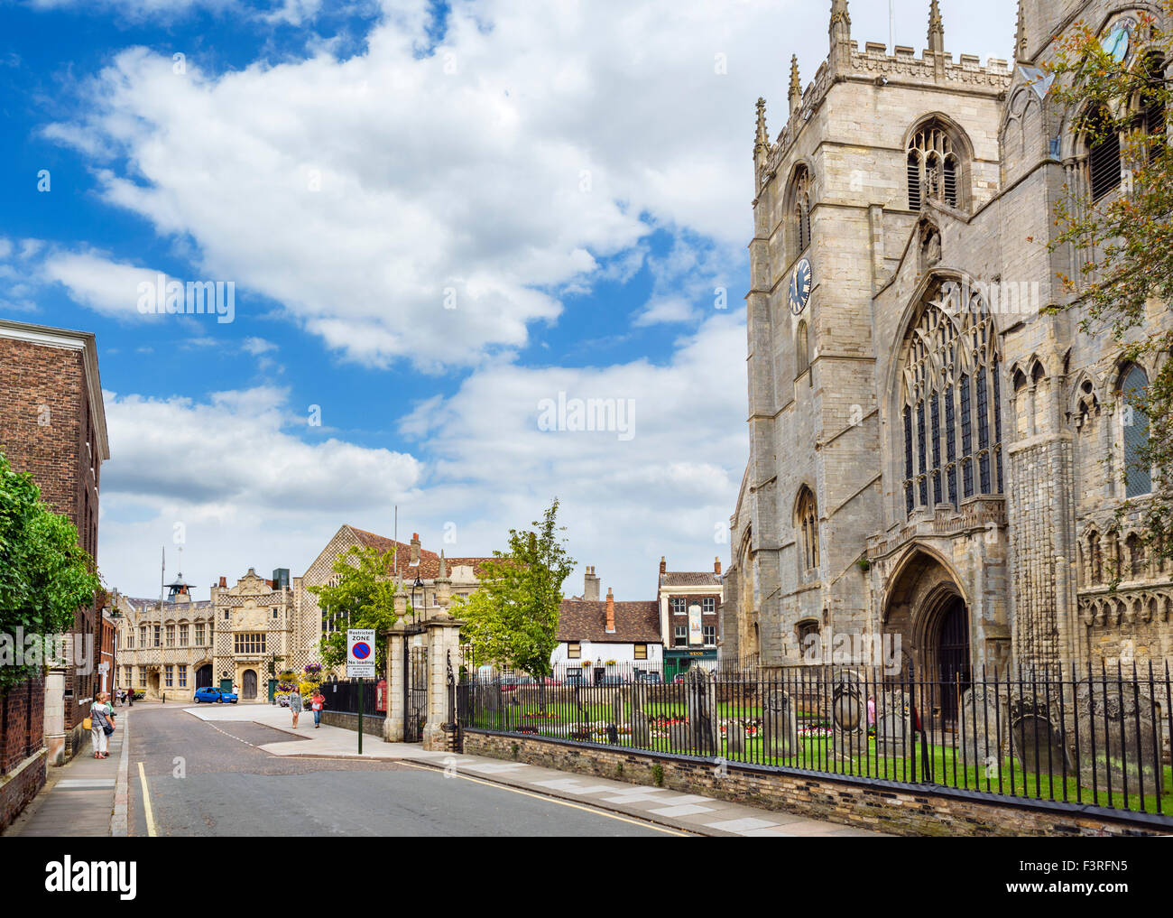 King's Lynn Münster St. Margaret-Platz mit Blick auf Samstag Marktplatz, King's Lynn, Norfolk, England, UK Stockfoto