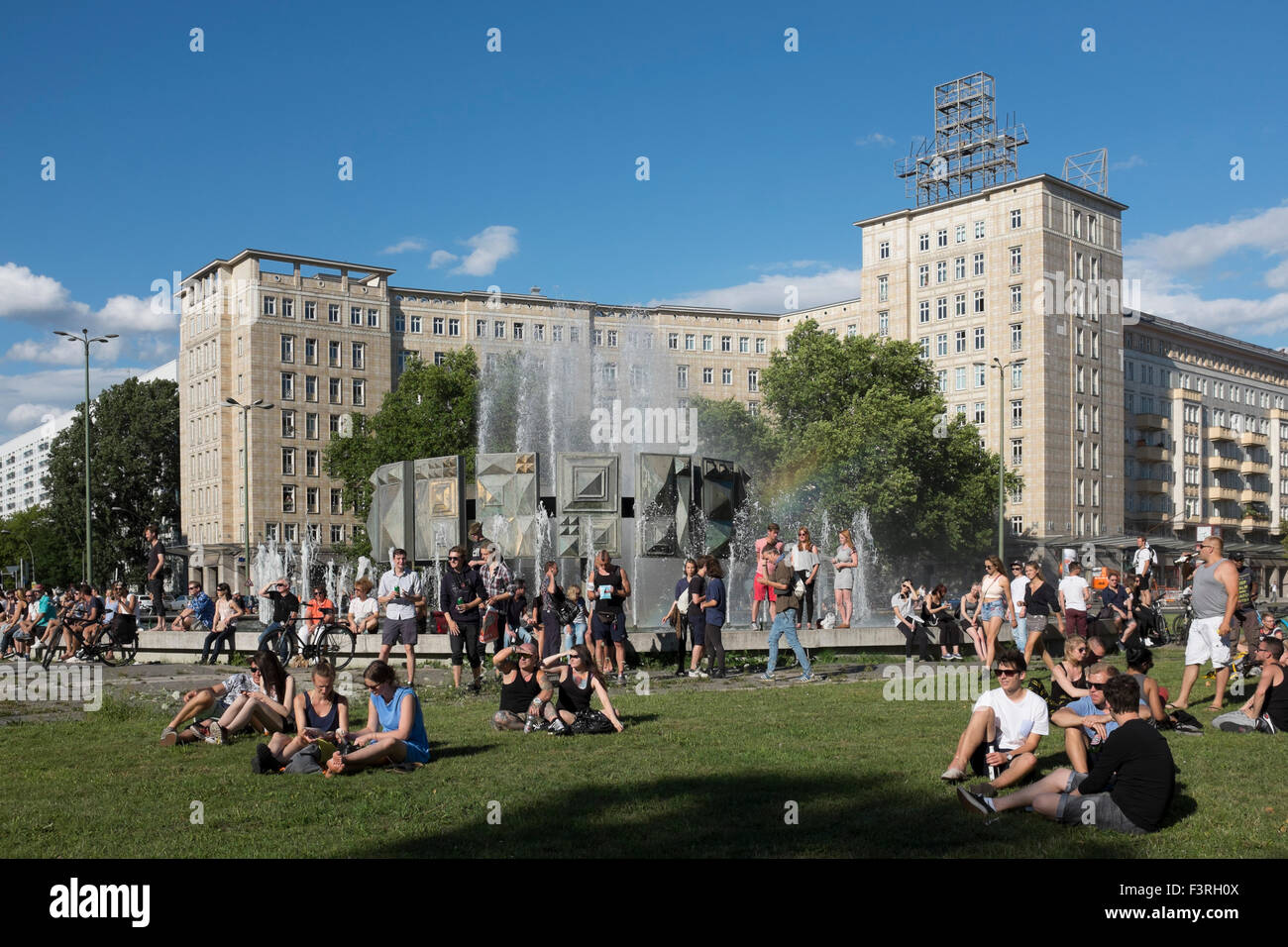 Strausberger Platz, Friedrichshain, Berlin, Deutschland Stockfoto