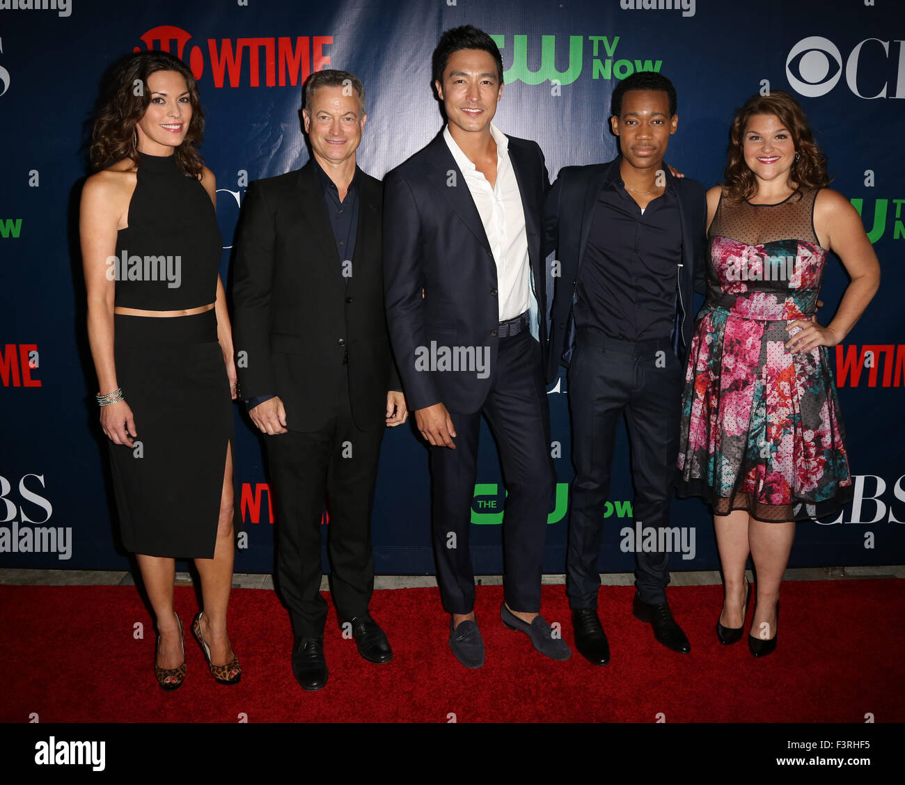 Prominente besuchen die CBS, The CW und Showtime 2015 TCA Sommerfest im Pacific Design Center.  Mitwirkende: Alana De La Garza, Gary Sinise, Daniel Henney, Williams, Annie Funke Where: Los Angeles, California, Vereinigte Staaten von Amerika bei: 11. August 2015 Stockfoto