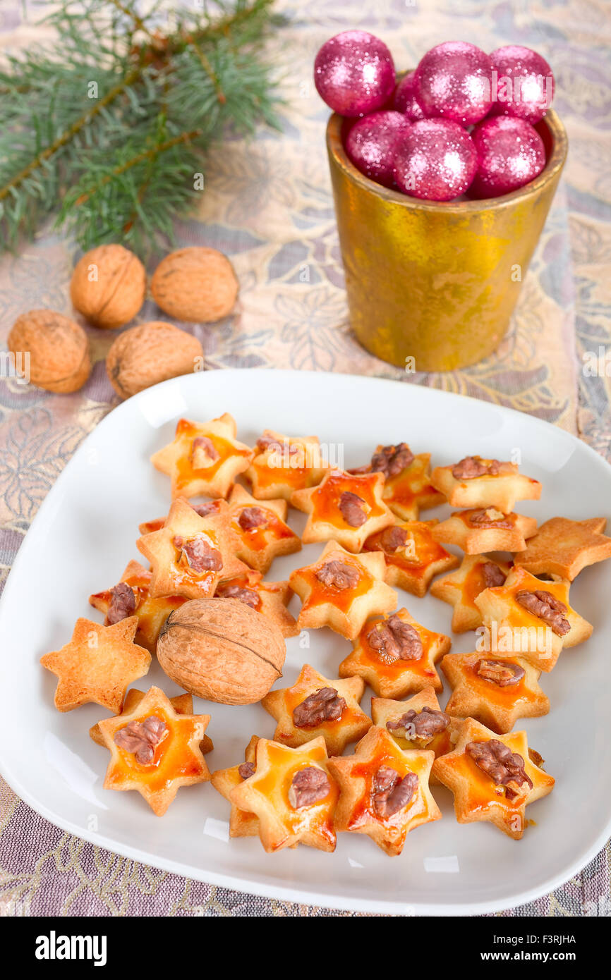 Walnuss cookies Stockfoto